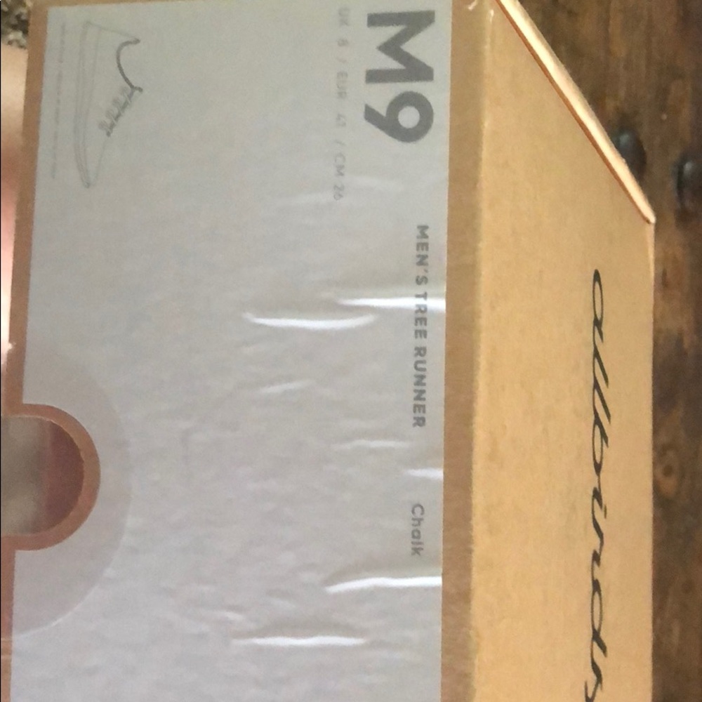 Brand new all birds size 9 chalk